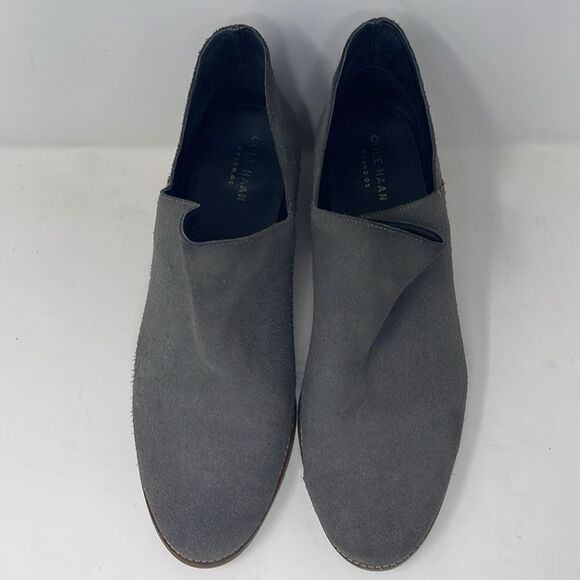 Cole Haan Gray Suede Booties, women’s size 10.5 B, 2” heel - Picture 7 of 12